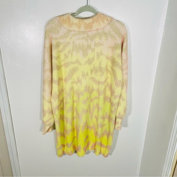 NEW Anthropologie Long-Sleeve V-Neck Sweater Mini Dress Oversized Preppy Relaxed - Picture 10 of 10